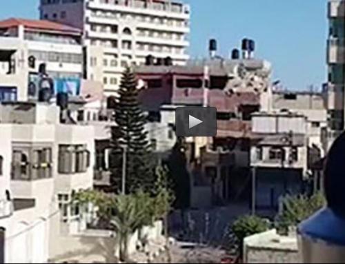  فیلم/ لحظه انفجار خانه مادر شهید فلسطینی