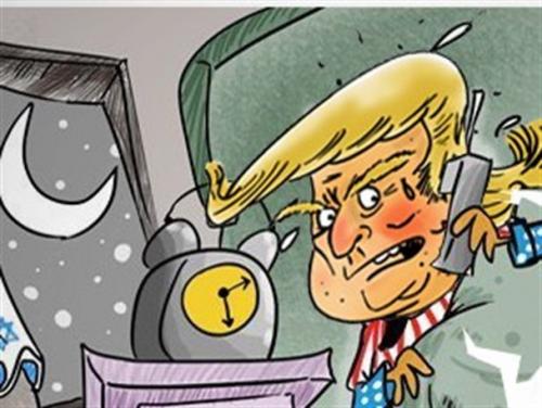 اولین تماس تلفنی ایرانی ها با ترامپ!/کارتون