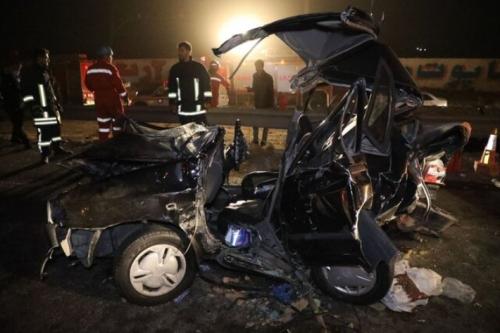  تصادف زنجیره‌ای ۱۱ خودرو در جاده مشهد به گلبهار