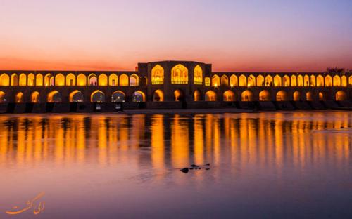  ‏عکس/ پل خواجوی اصفهان از نگاه یک پرنده