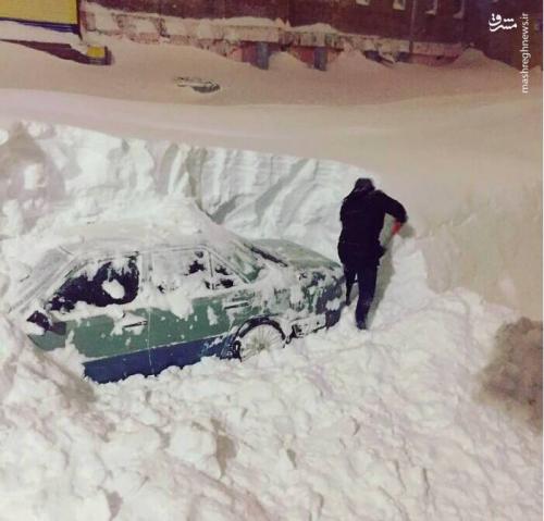  عکس/ حجم بارش برف بی‌سابقه در روسیه