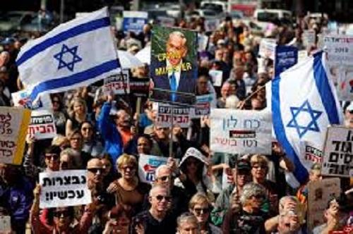 دور تازه تظاهرات علیه نتانیاهو، راهپیمایی به سوی اقامتگاه نخست وزیراشغالگر