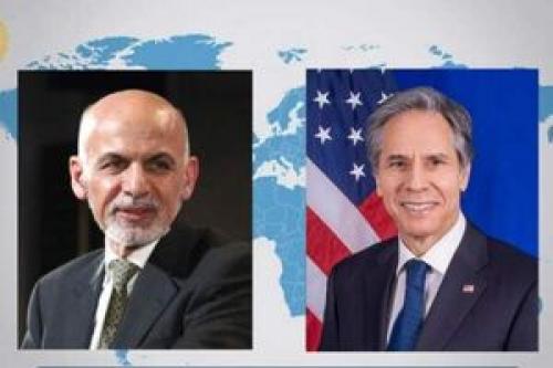 اشرف غنی با وزیر خارجه آمریکا تلفنی گفتگو کرد