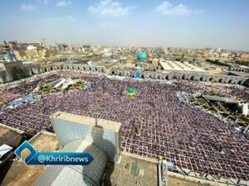 عکس/ اقامه اولین نماز جمعه قرن در مشهد