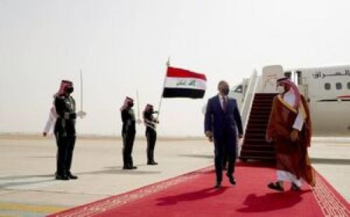  استقبال «بن‌سلمان» از نخست وزیر عراق