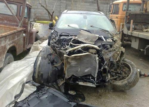 عکس/تصادف شدید BMW X6 در ایران 