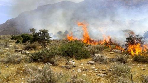 آخرین وضعیت آتش‌سوزی سیاه‌کوه دهلران