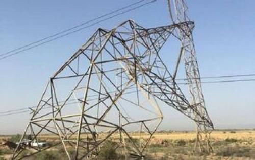  چند دکل انتقال برق دیالی-بغداد منفجر شد