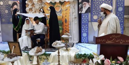  عروسی ساده زوج‌های سادات همراه با تأمین جهیزیه در یک امامزاده +عکس 