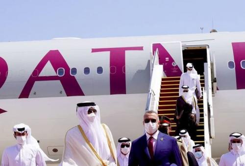 عکس/ سفر امیر قطر به بغداد
