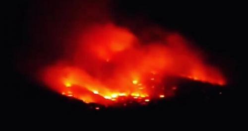 بالگرد نتوانست در محل آتش سوزی جنگل‌های کوه "نیر" نیروها را پیاده کند