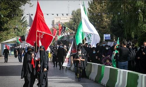 پیاده روی جاماندگان اربعین حسینی در تهران 