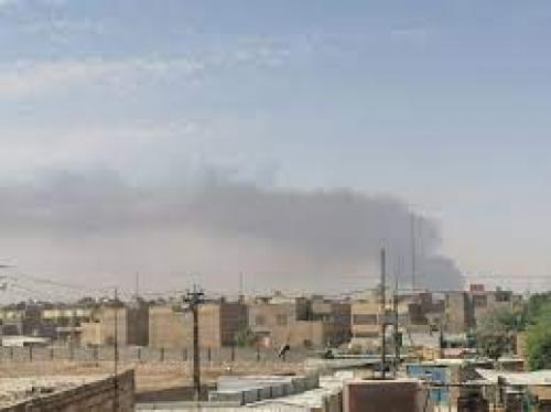 آتش در پایگاه آمریکایی ویکتوریا نزدیک فرودگاه بغداد