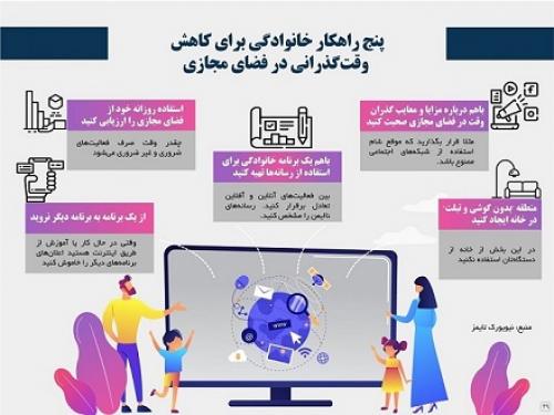 پنج راهکار خانوادگی برای کاهش وقت‌گذرانی در فضای مجازی