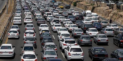 ترافیک سنگین در محور قزوین - رشت