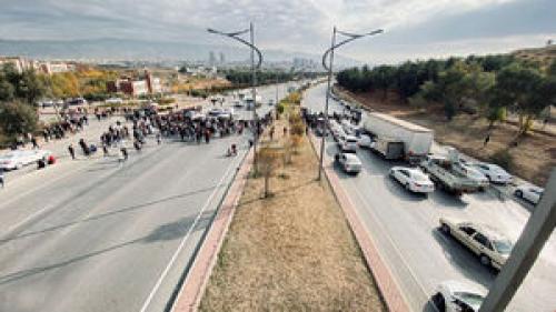  معترضان راه سلیمانیه به کرکوک را بستند