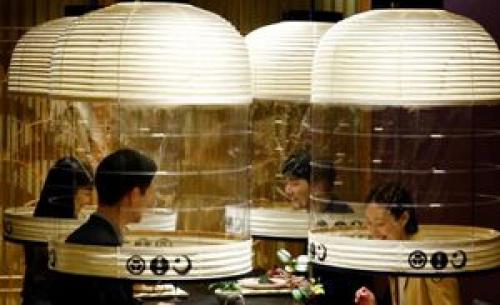 عکس/ ابتکار رستوران ژاپنی برای مهار کرونا