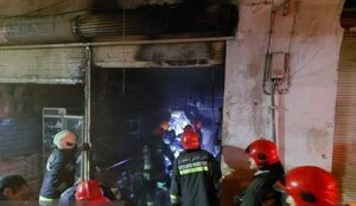 آتش‌سوزی گسترده در تیمچه بازار تهران