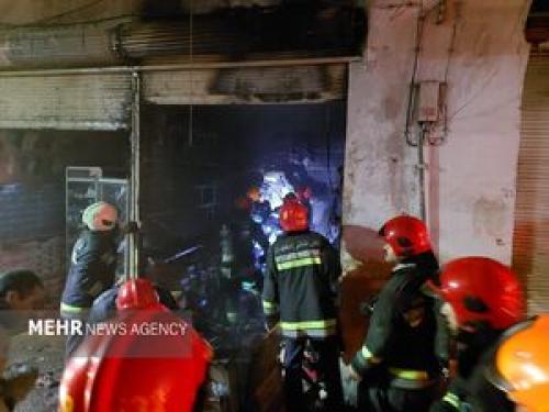  آتش‌سوزی گسترده در بازار تهران