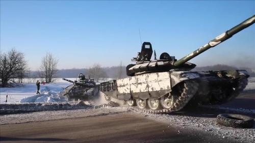 ورود تانک‌های روسی از مرز بلاروس به اوکراین