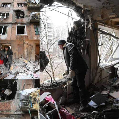 عکس/ هورلیفکا پس از حمله نیروهای اوکراین