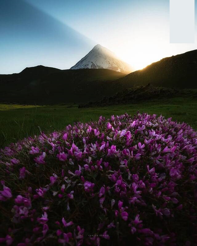 عکس/ بالا آمدن خورشید از روی قله‌ی دماوند