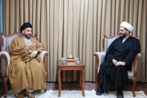  تأکید الخزعلی و حکیم بر اهمیت دستیابی به راه‌حل‌ها برای حفظ حقوق شیعیان عراق