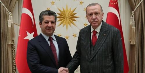  بارزانی به ترکیه رفت و با اردوغان دیدار کرد 