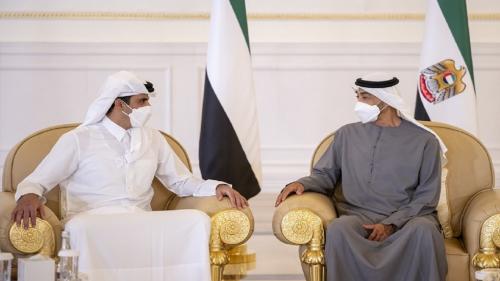  امیر قطر پس از ۵ سال به امارات سفر کرد