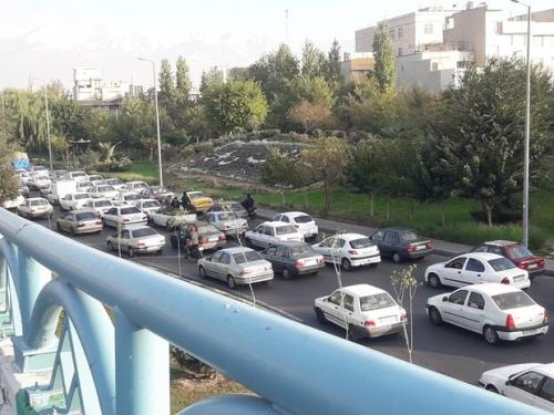  ترافیک سنگین در آزادراه کرج - تهران