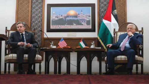  دیدار وزیر خارجه آمریکا با محمود عباس