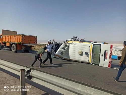  تصادف مرگبار آمبولانس با کامیون 