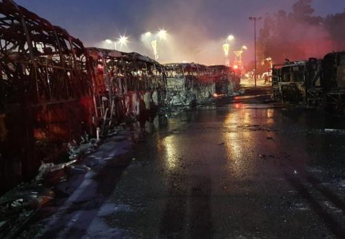 آتش‌سوزی سریالی اتوبوس‌ها در فلسطین 