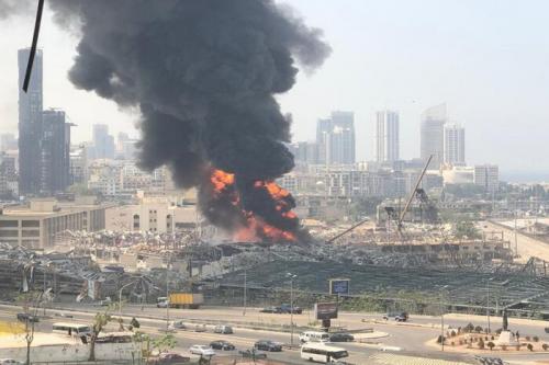  فیلم/ آتش سوزی در جنوب لبنان