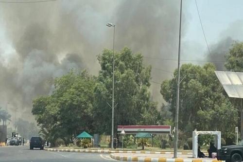  آتش سوزی در منطقه سبز بغداد