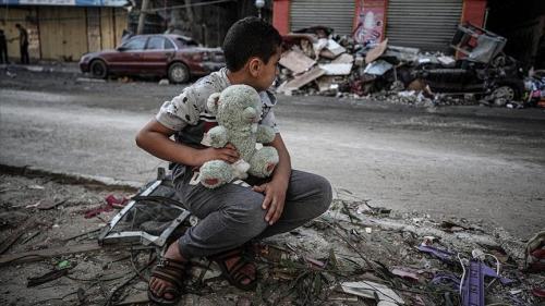 تصویری دردآور از حال و هوای کودکان در غزه