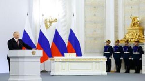  پوتین قانون الحاق ۴ منطقه به روسیه را امضا کرد