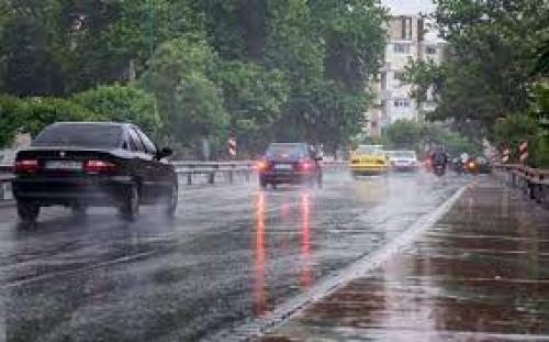  فیلم/ اولین رنگین کمان و باران پاییزی در تهران