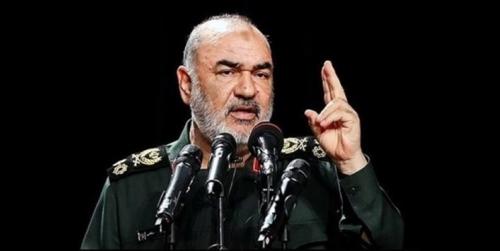  سرلشکر سلامی: آتش خشم و انتقام ملت ایران اردوگاه شیطان را به سزای اعمال ننگین خود خواهد رساند 