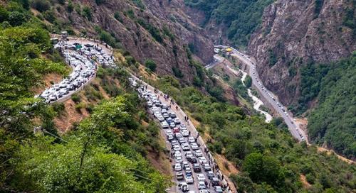 وضعیت ترافیکی جاده ها در آخر هفته