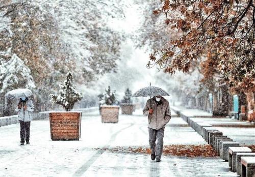 بارش اولین برف پاییزی در شهرستان دماوند