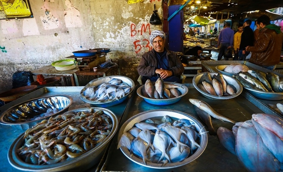 بازار ماهی در بصره 