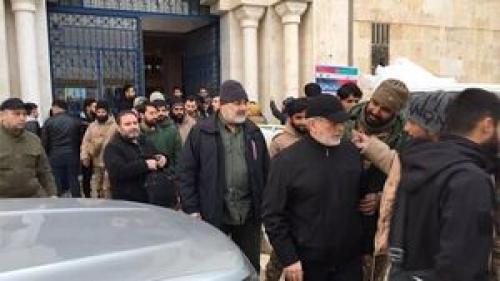 سردار قاآنی از مناطق زلزله زده شهر حلب بازدید کرد