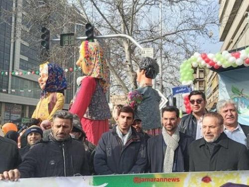 محمدجواد آذری جهرمی در راهپیمایی ۲۲ بهمن