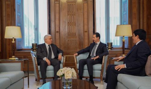 رئیس حشدالشعبی پیام نخست وزیر عراق را به بشار اسد رساند