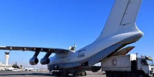فرود ۱۵۰ هواپیمای حامل کمک‌ها در فرودگاه سوریه