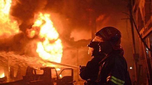  آتش سوزی در انبار مواد شیمیایی در جنوب تهران