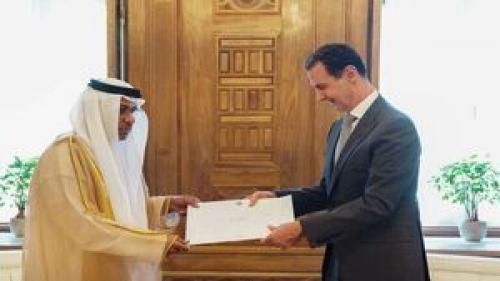 دعوت رئیس امارات از بشار اسد