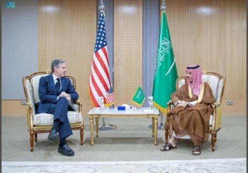  رایزنی وزیران امورخارجه آمریکا و عربستان در ریاض