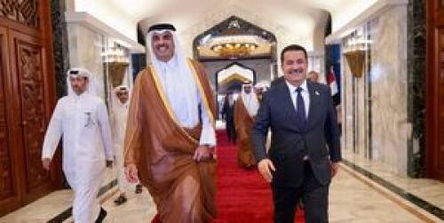 امیر قطر با نخست‌وزیر عراق دیدار کرد